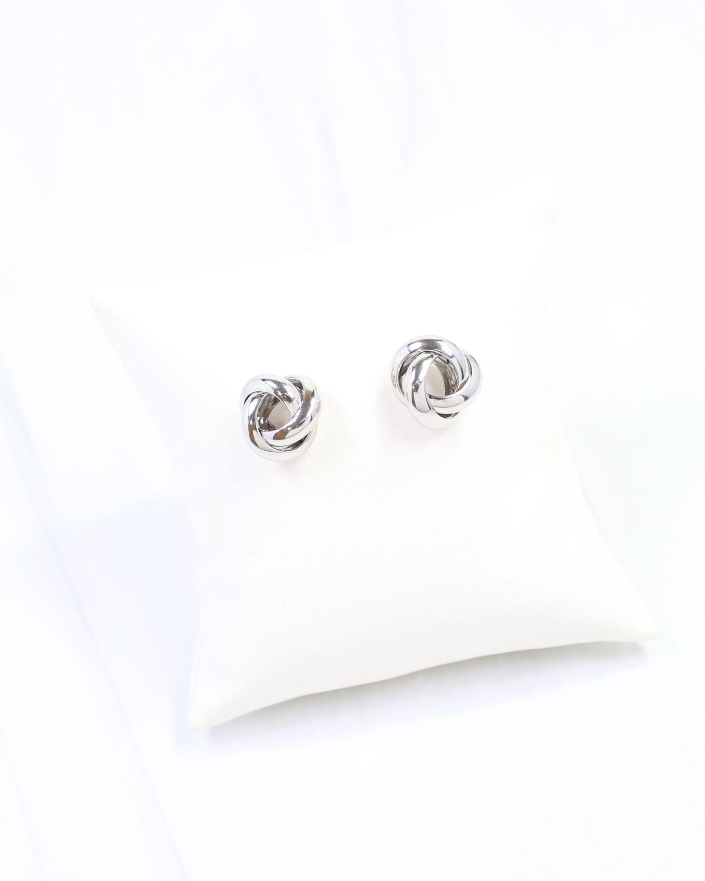 Clarke Knot Stud Earring Silver