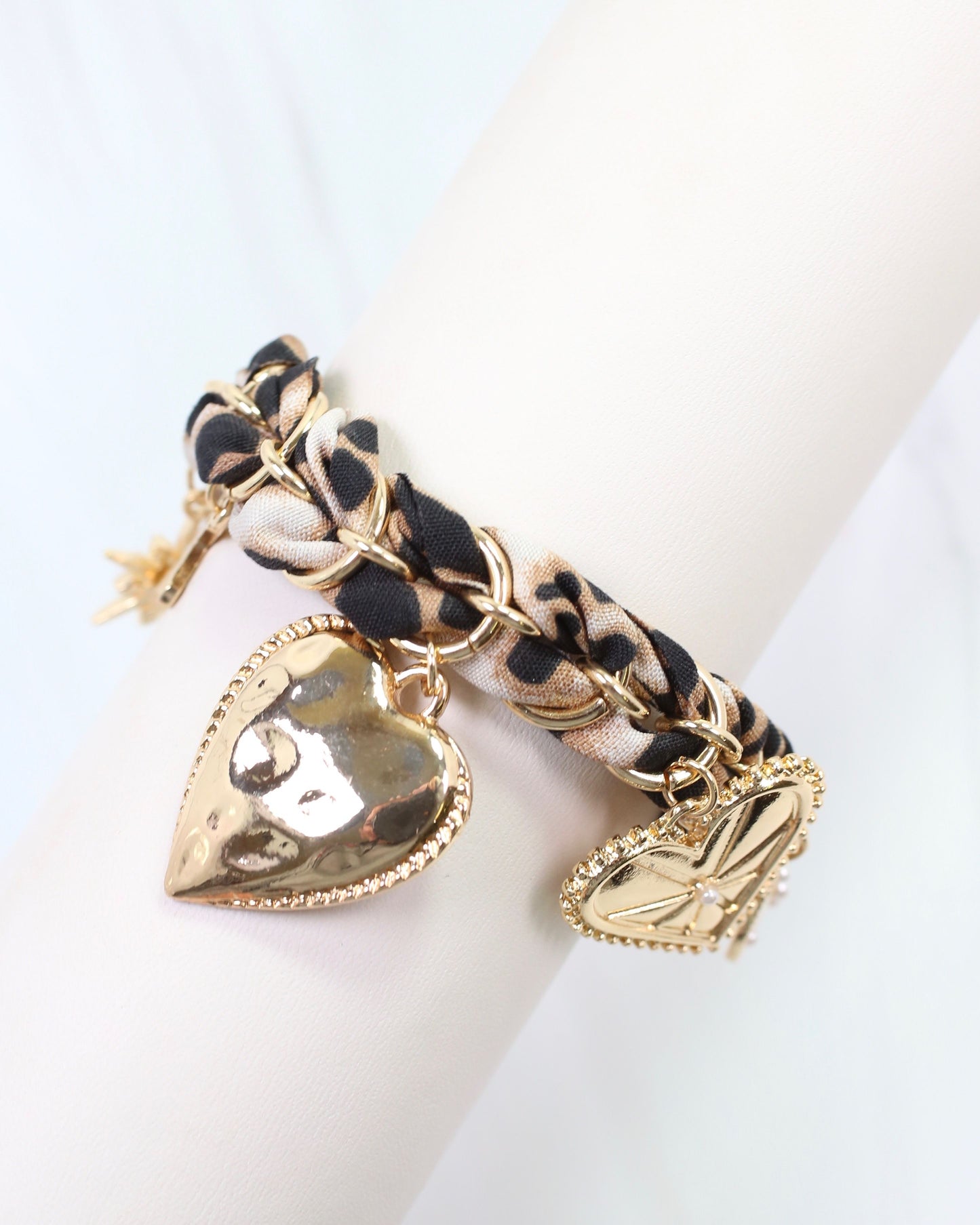 Burlington Chain Scarf Bracelet with Charms Leopard