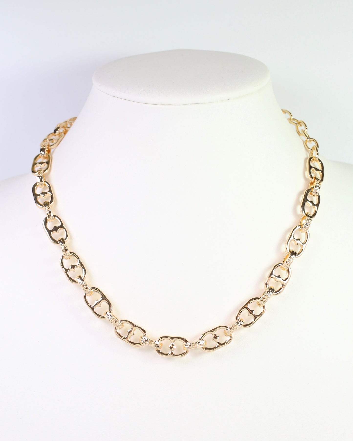 Grand Forks Double Ring Chain Necklace Gold
