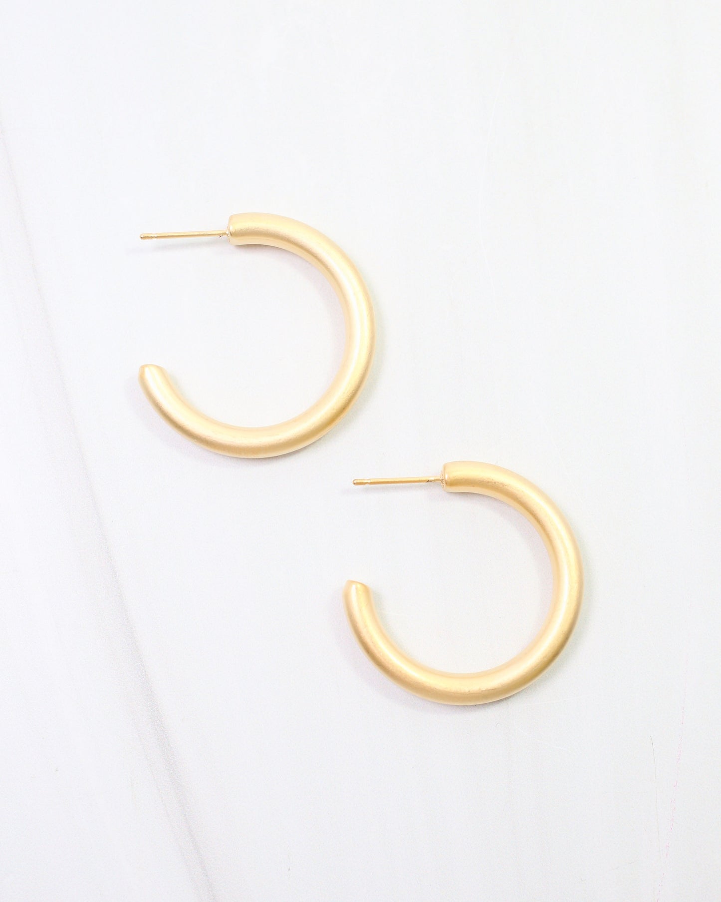 Castlebar Hoop Earring Matte Gold
