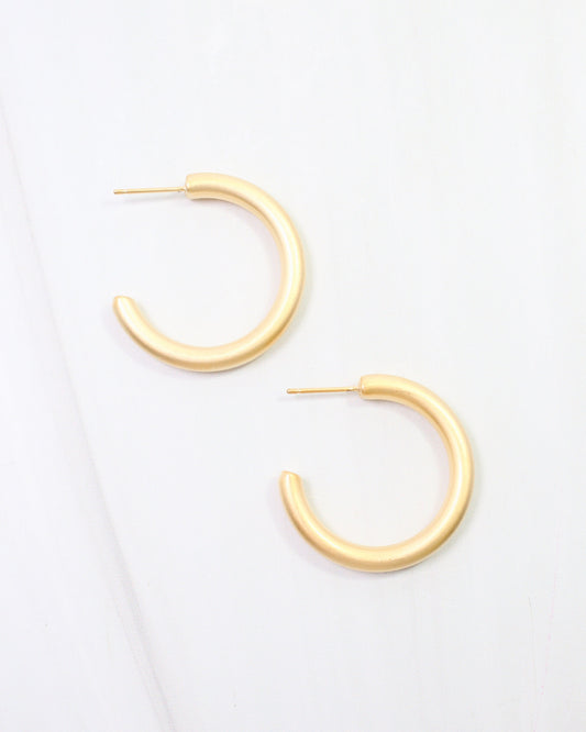 Castlebar Hoop Earring Matte Gold