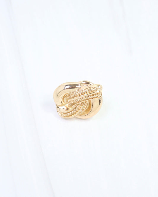 Kathy Knot Scarf Ring Gold