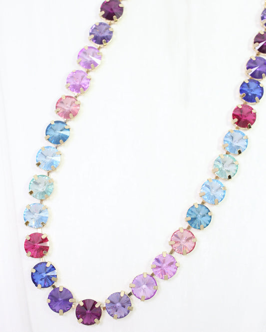 Harper Medium Rhinestone Necklace TANZ MULTI