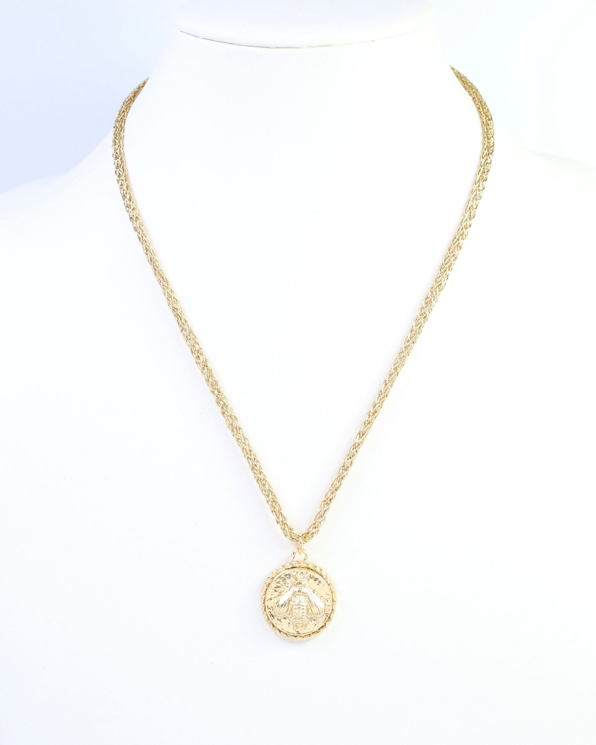 Cameron Cord Necklace Bee Gold