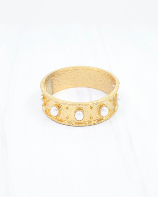Bristos Pearl Stretch Bangle Bracelet WRVG