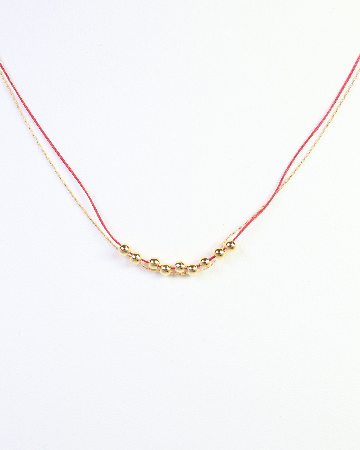 Odette Mini Cord Necklace Burgundy