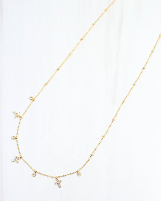 Darleen Cross Necklace WP Gold