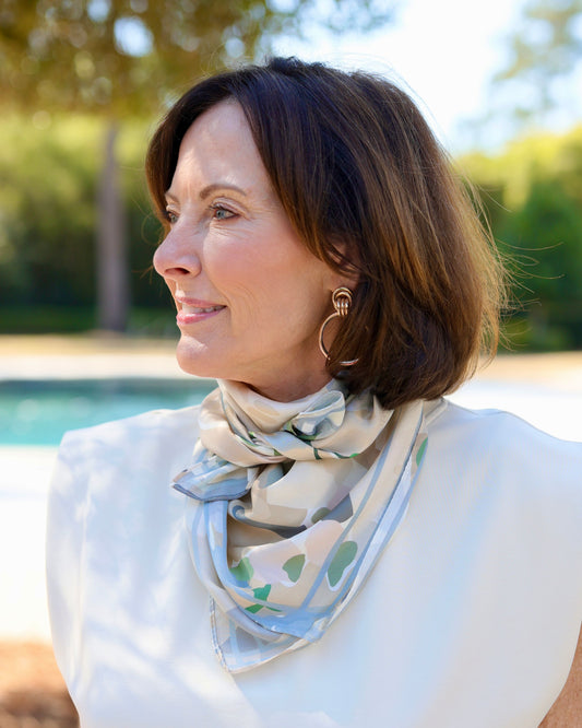 Wellford Garden Print Scarf Sand