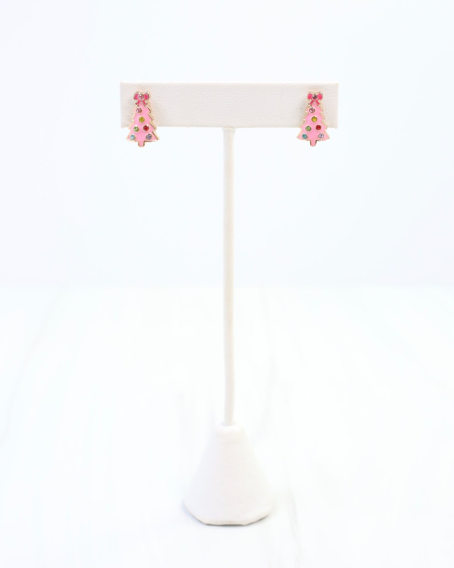 All is Calm Christmas Tree Stud Pink