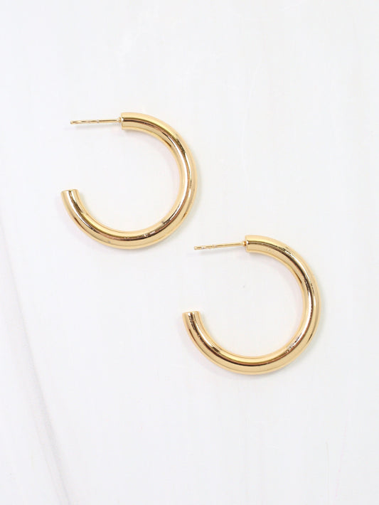 Dalles Hoop Earring WP Gold
