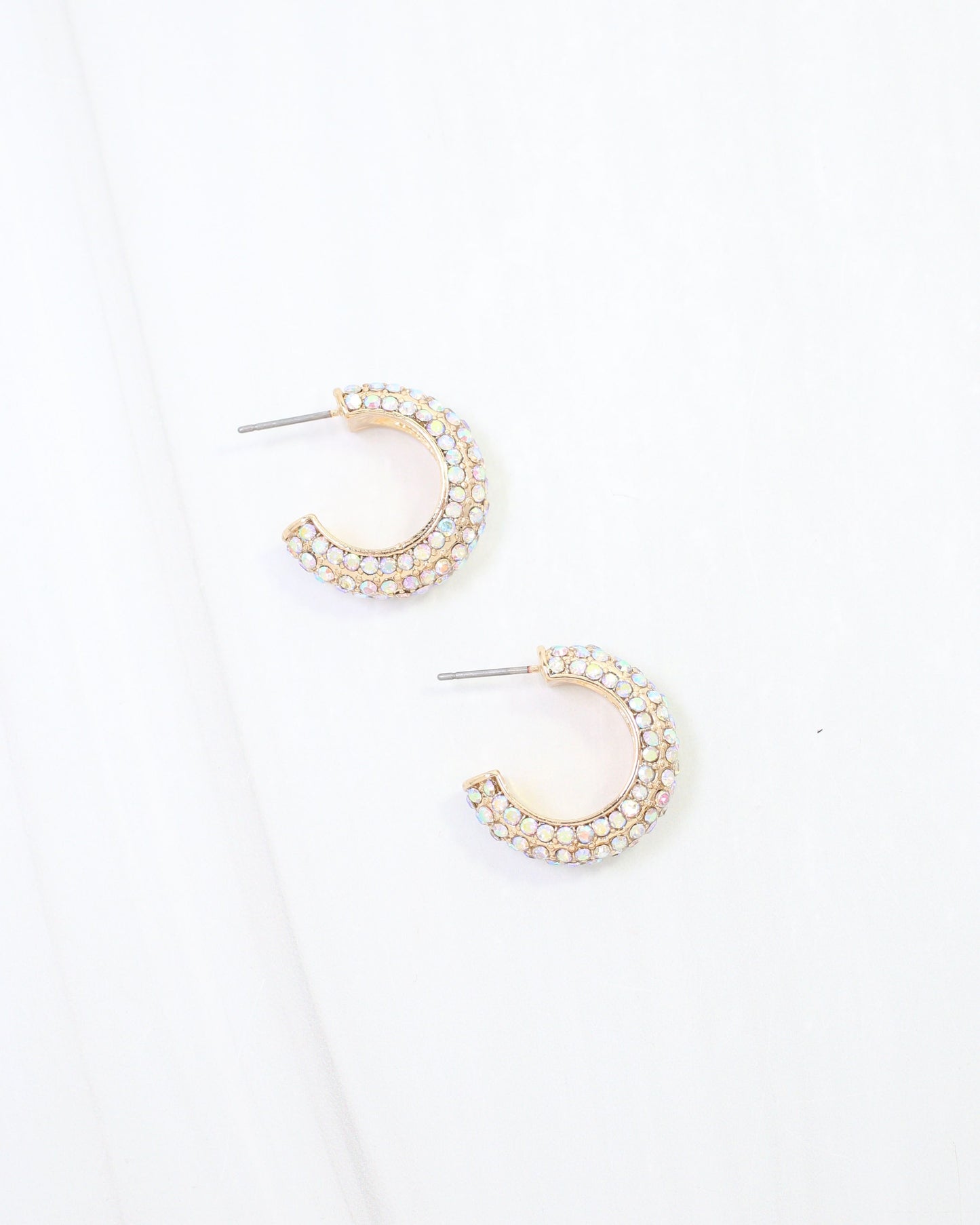 Del Ray Sparkle Hoop Earring Opal