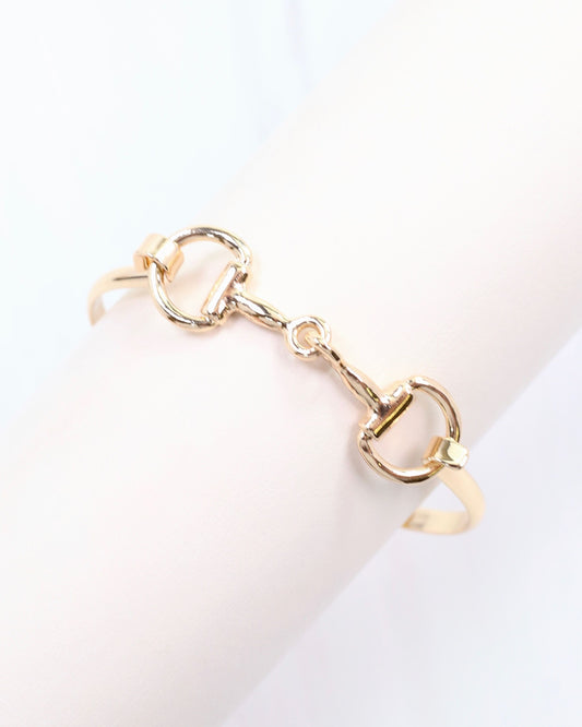 Haney Horsebit Bangle Gold
