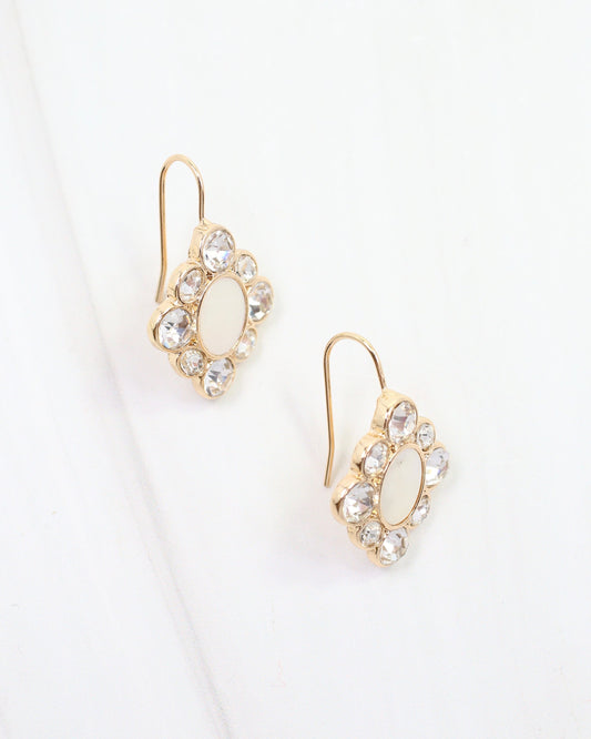 Lakeview CZ Mother of Pearl Earring Gold