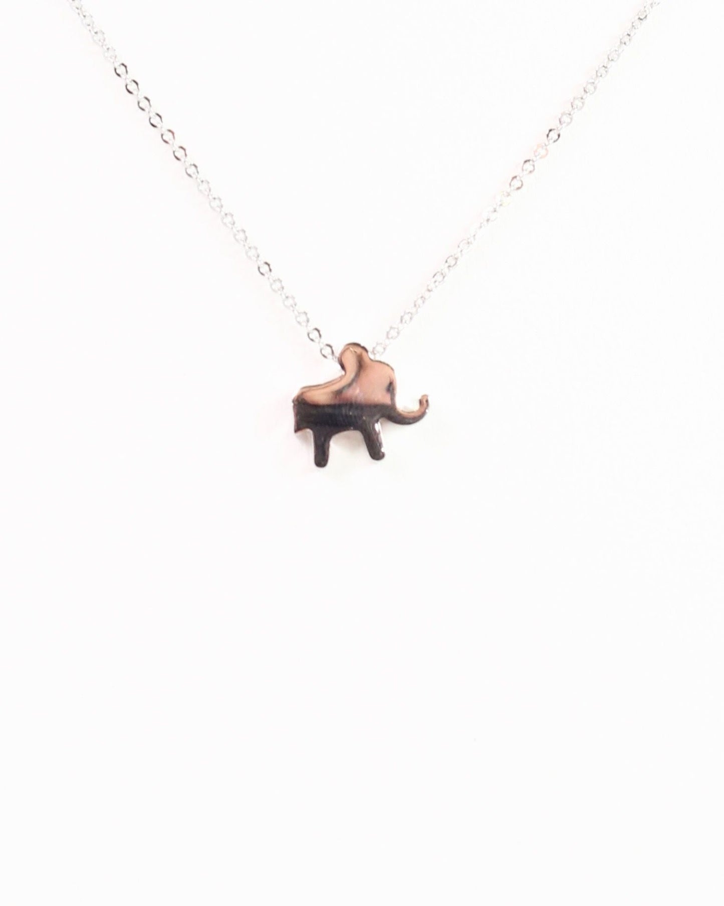 Win It Elephant Charm Necklace Silver