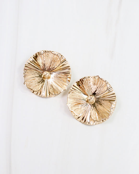 Rimini Filigree Flower Earring WR Gold