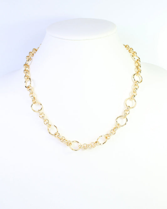 Karis Circle Chain Necklace Gold