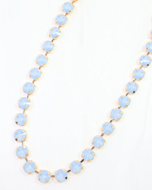 Radcliffe Rhinestone Necklace Blue Opal