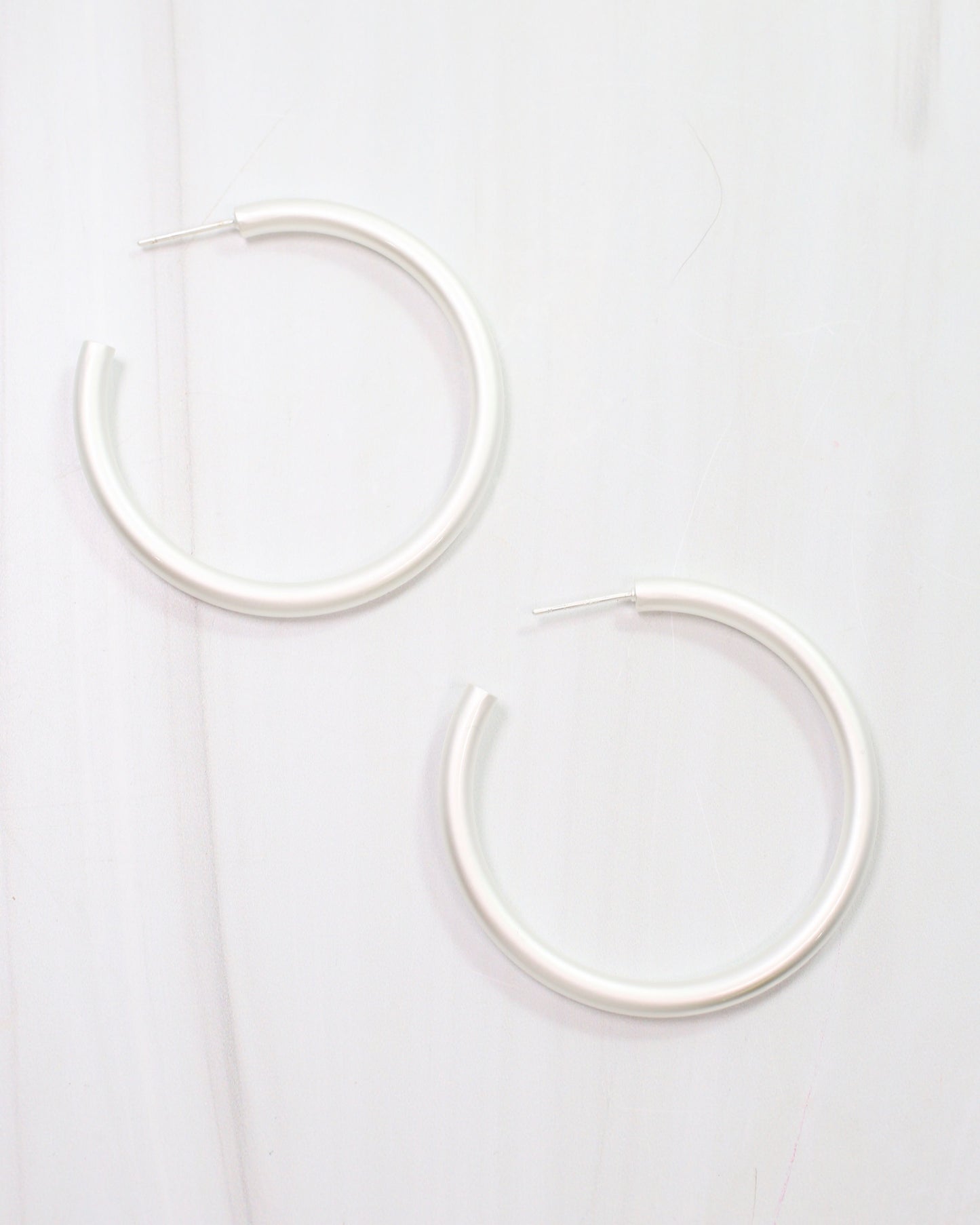Nielsen Hoop Earring Matte Silver