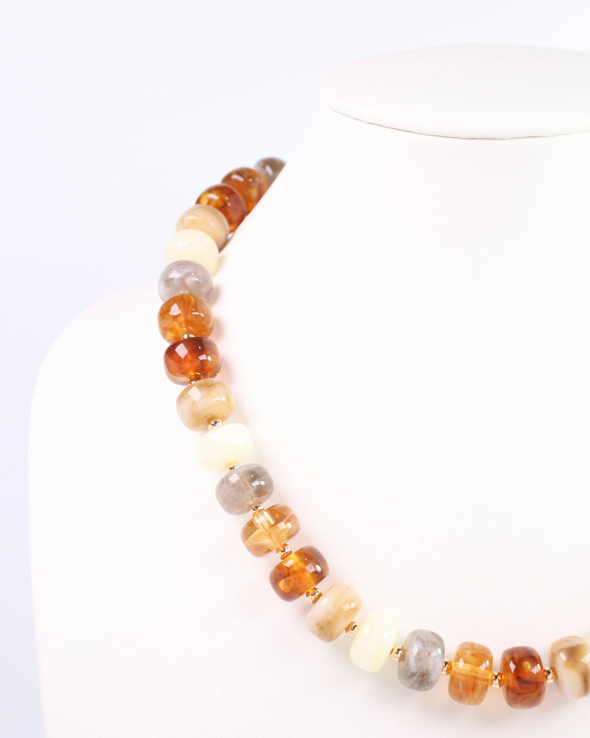 Tanner Beaded Necklace Brown Multi