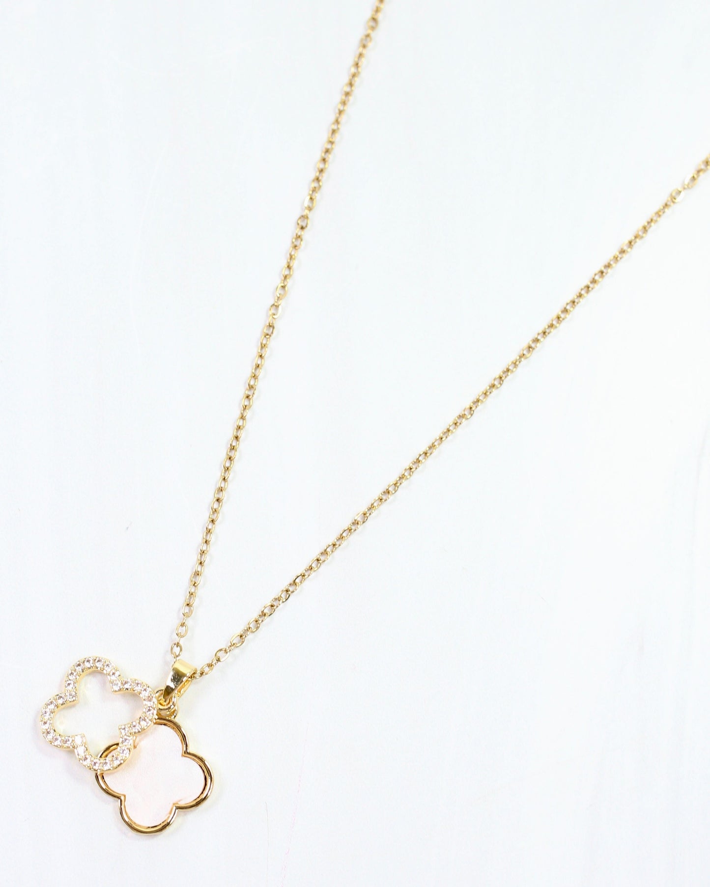 Kourtney Clover Necklace Gold