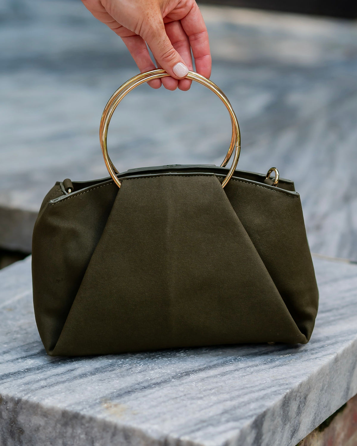 Brooks Bag with Rings Olive S