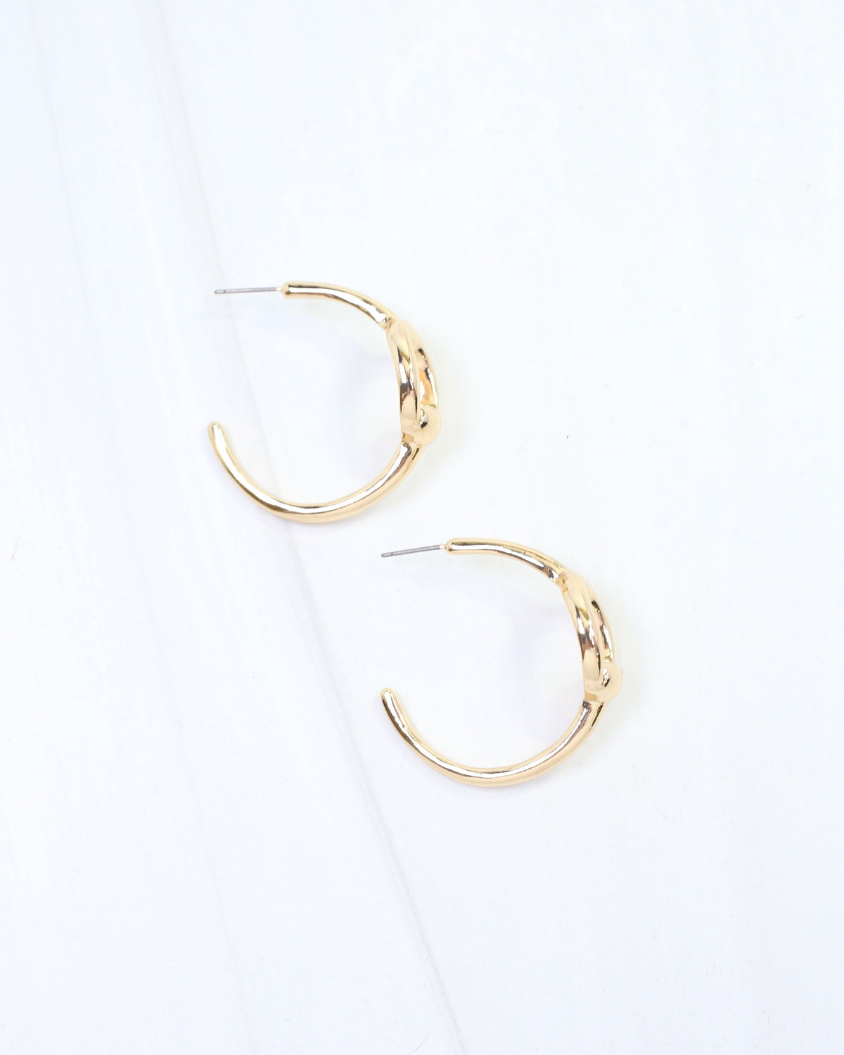 Maiya Horsebit Hoop Earring Gold