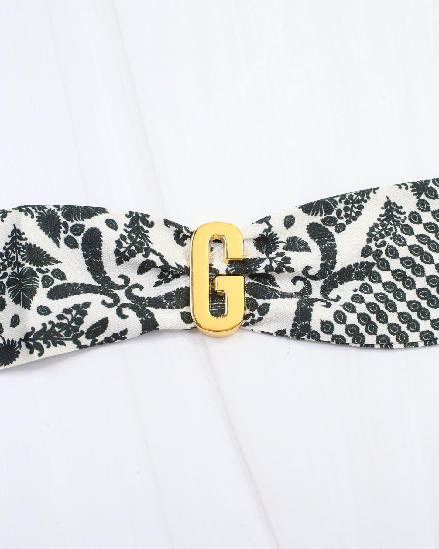 Arlett Initial Scarf Slide G Gold