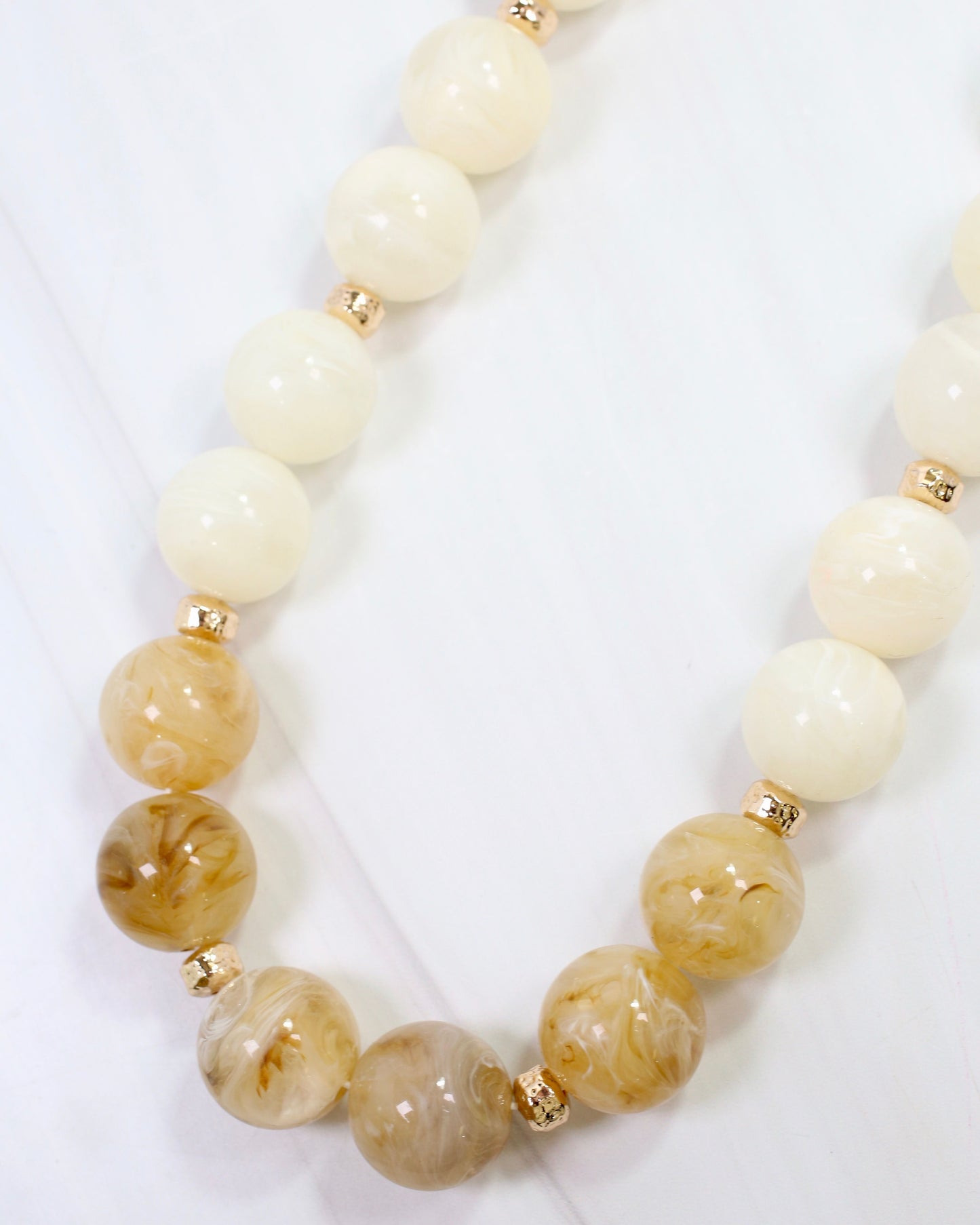 Bourne Bold Beaded Necklace Natural