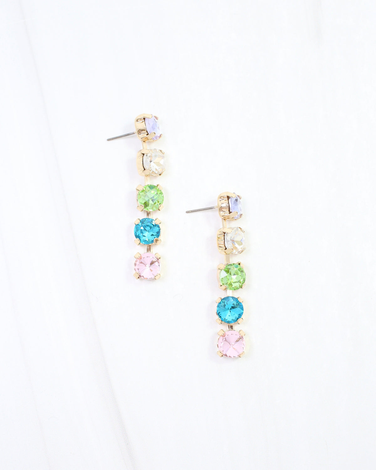Kent Crystal Drop Earring Lavender Multi
