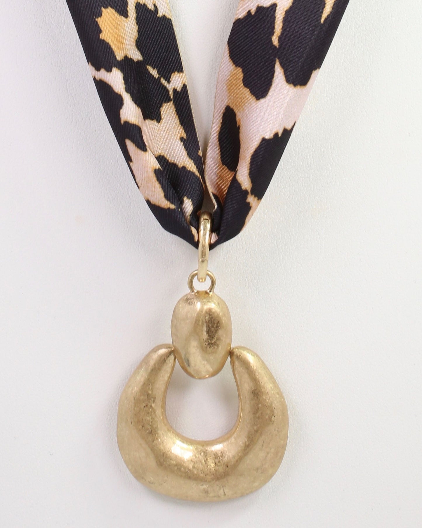 Galena Horseshoe Charm Worn Gold