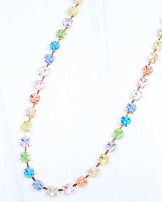 Melville Crystal  Necklace Lavender Multi