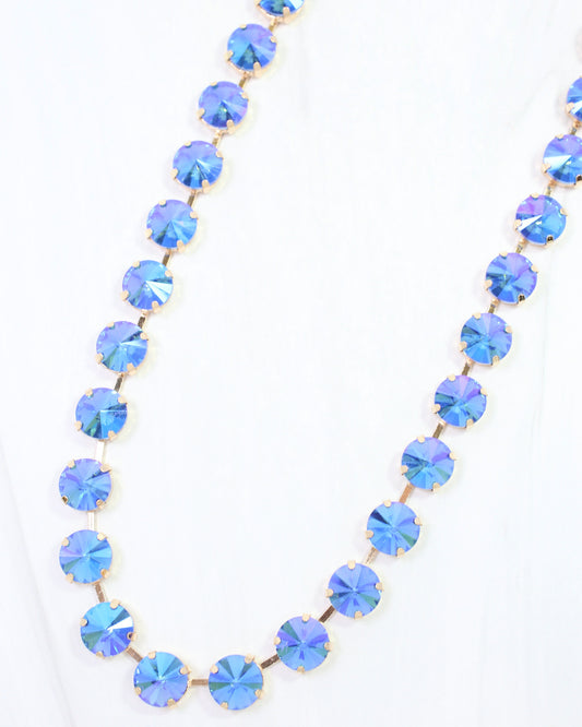 Roxanne Rhinestone Necklace Blue AB