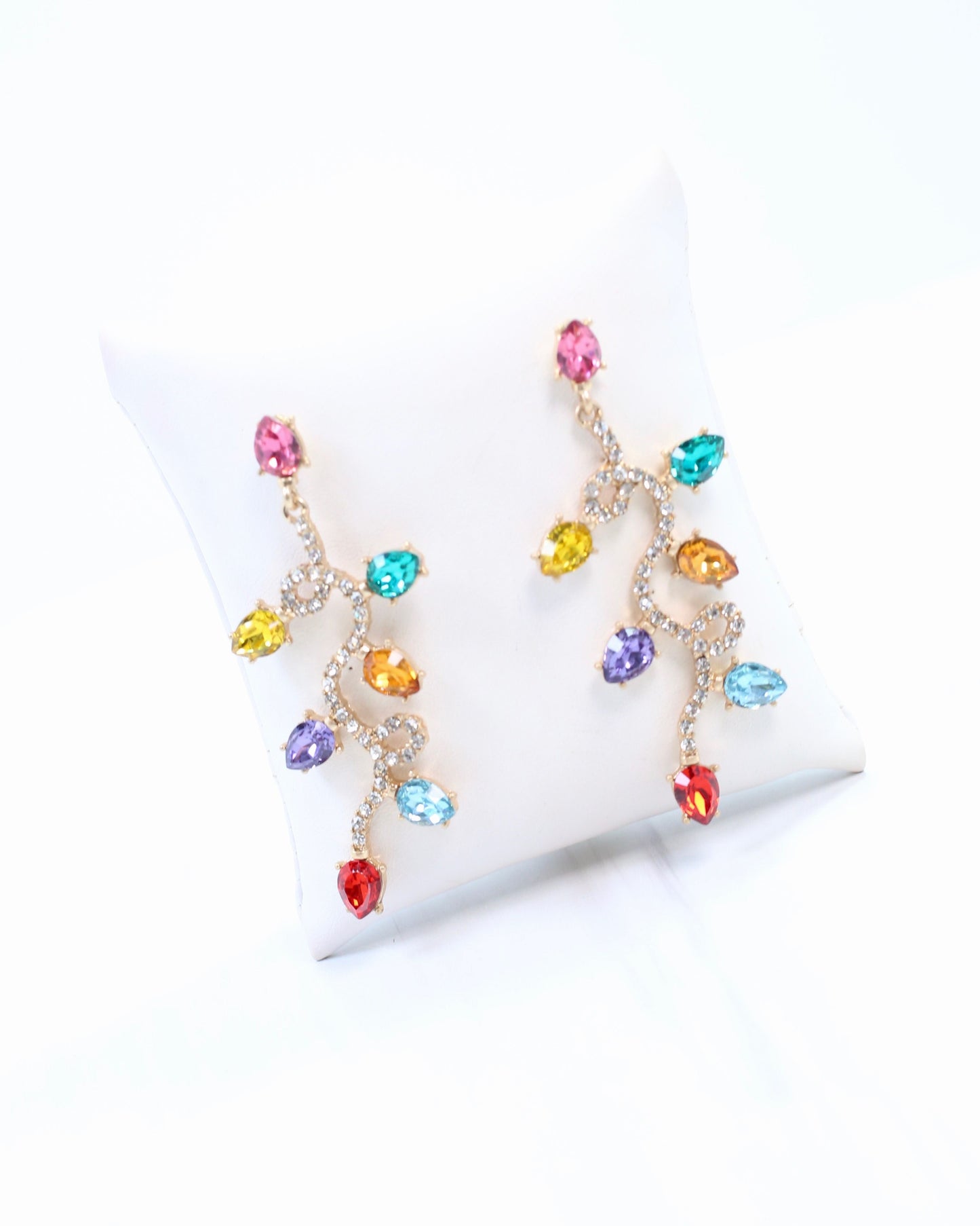 Christmas CZ Lights Earring Multi
