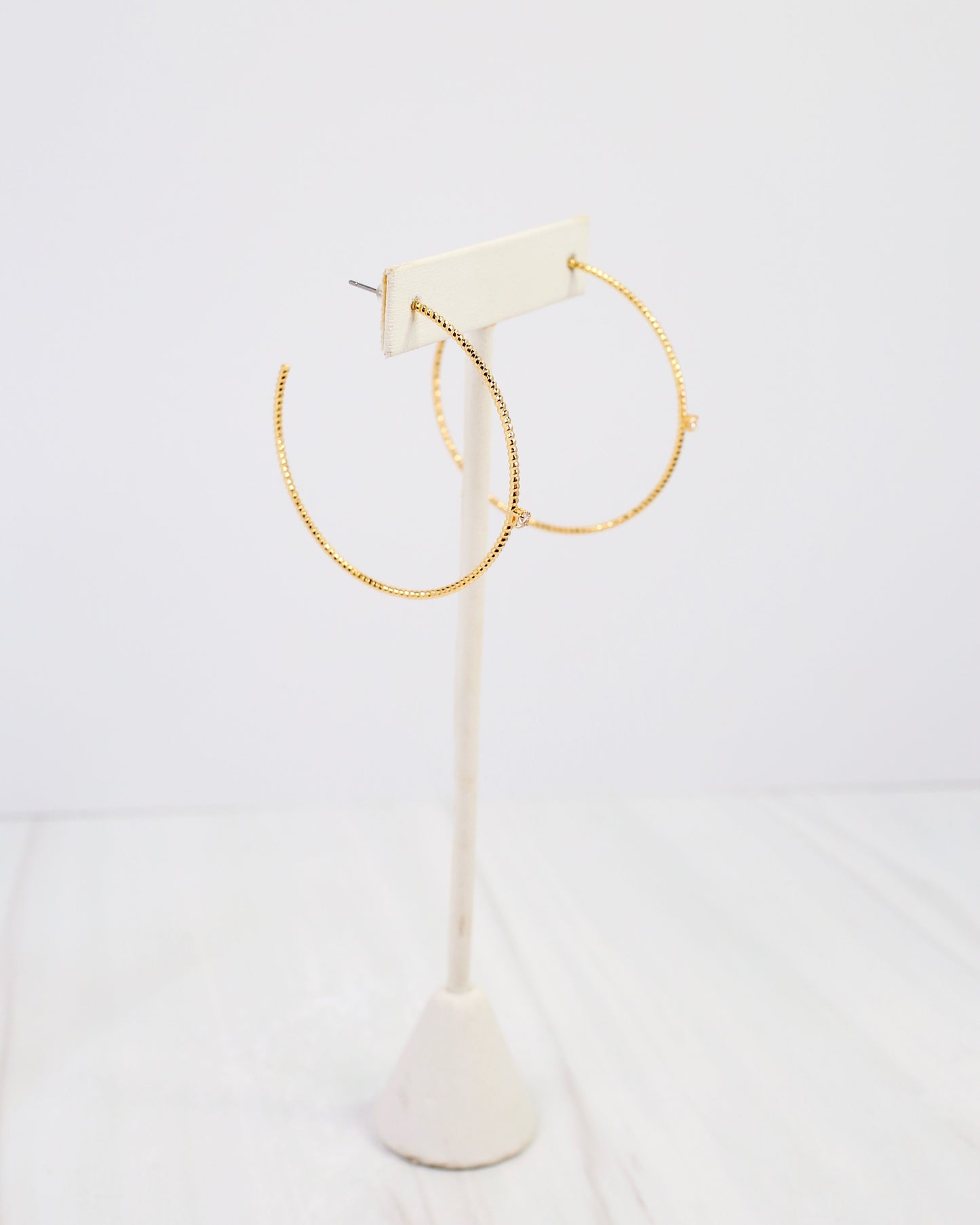 Watertown Textured Hoop Earring Gold