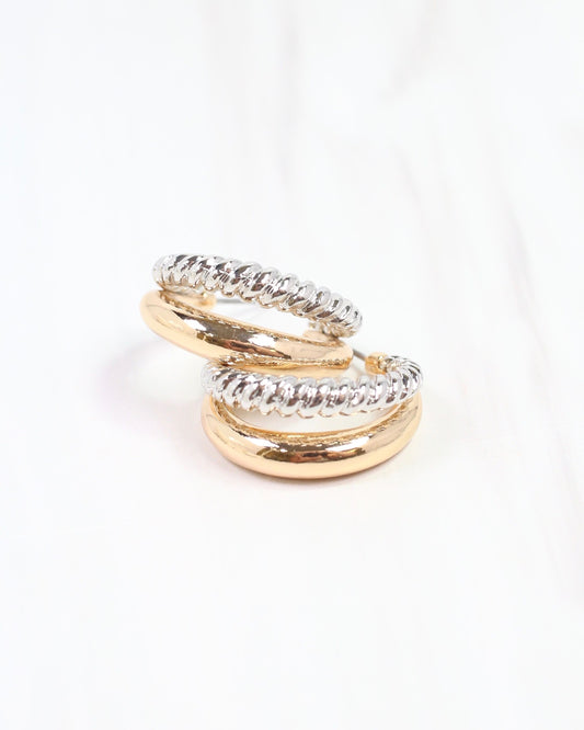 Branson Hoop Earring Gold Silver