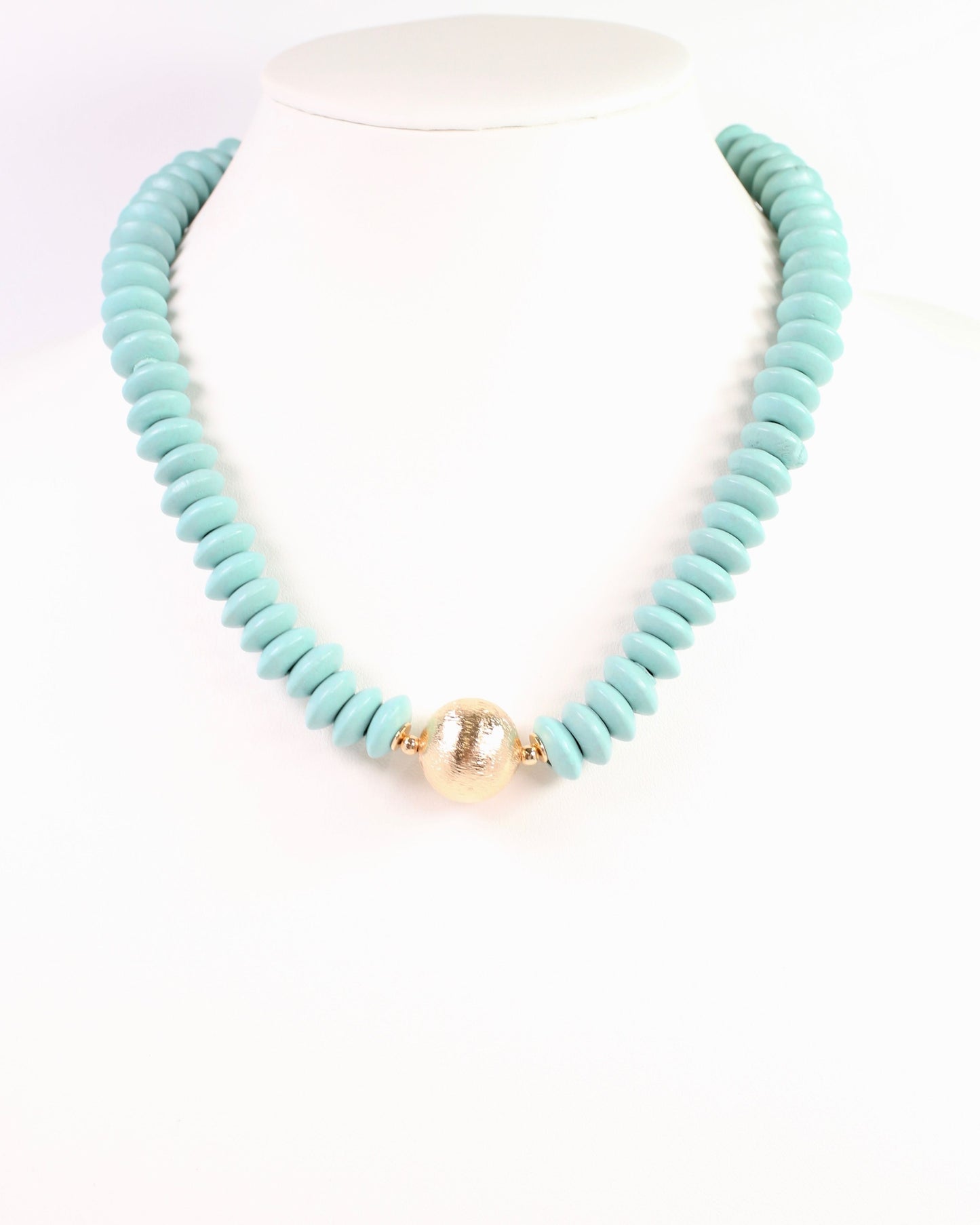 Dayle Disc and Ball Necklace Turquoise