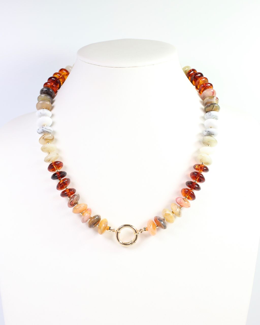 Fort Kent Stone Beaded Toggle Necklace Natural Multi