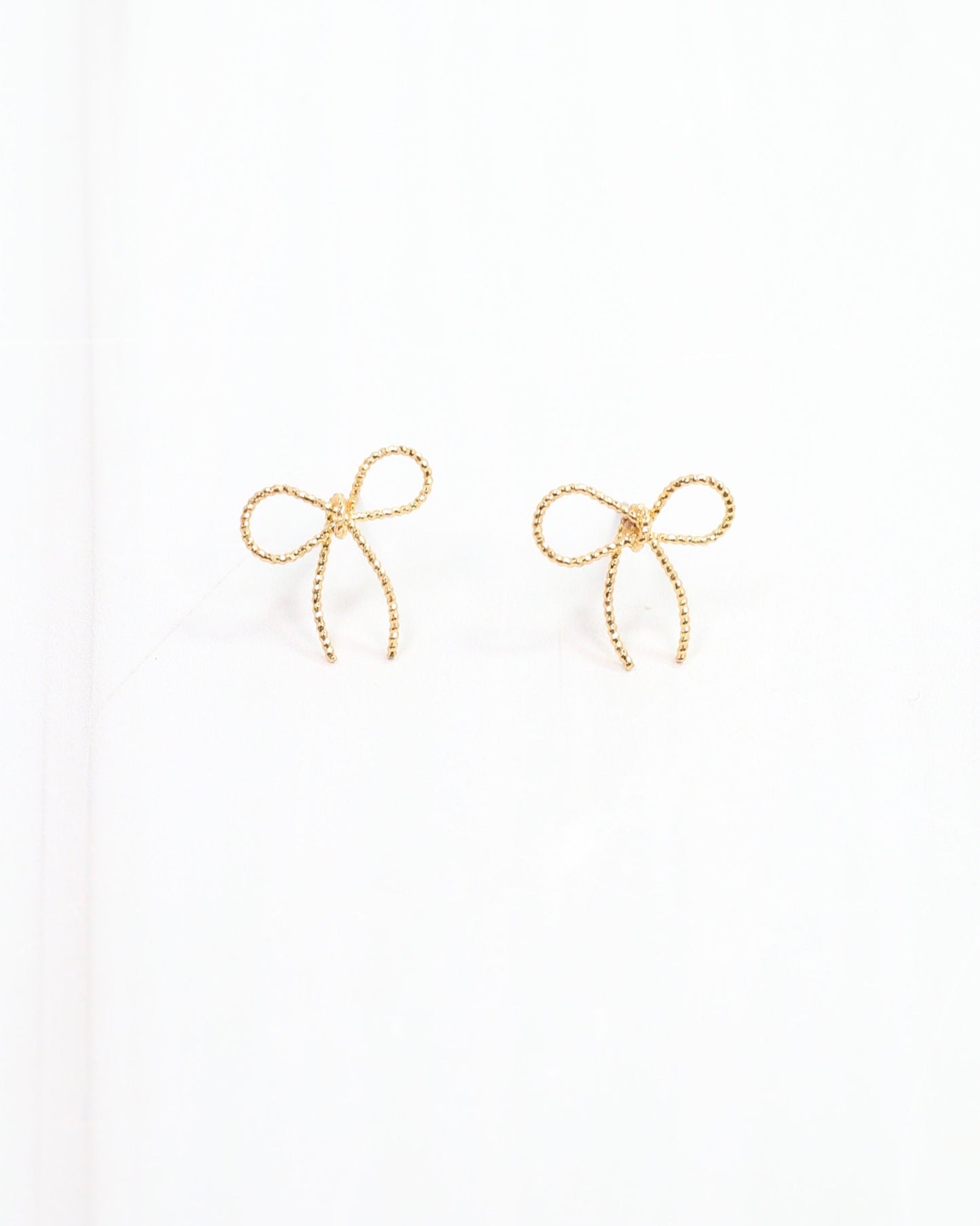 Rosaline Bow Stud Gold