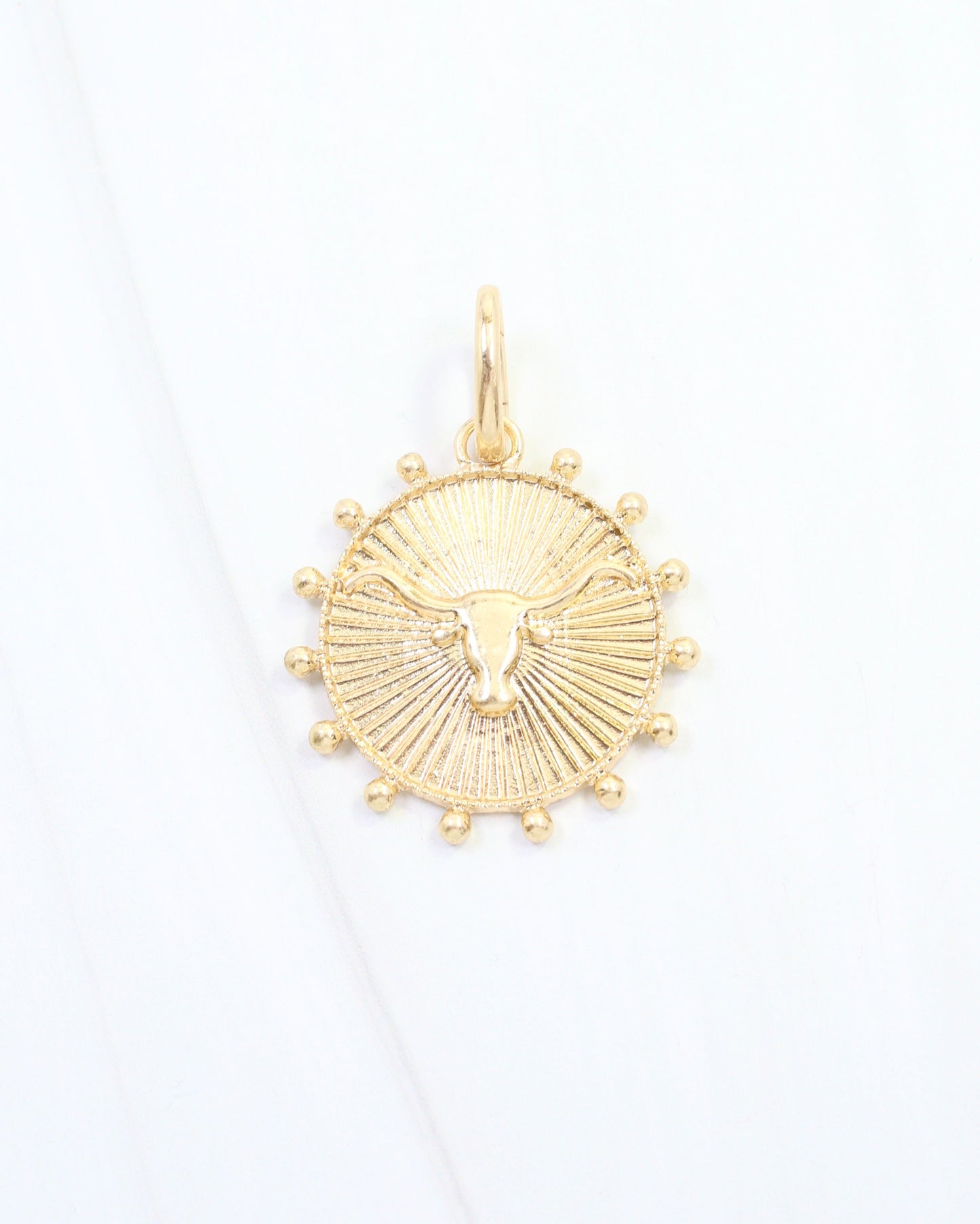 Carmen Coin Charm Bull Worn Gold