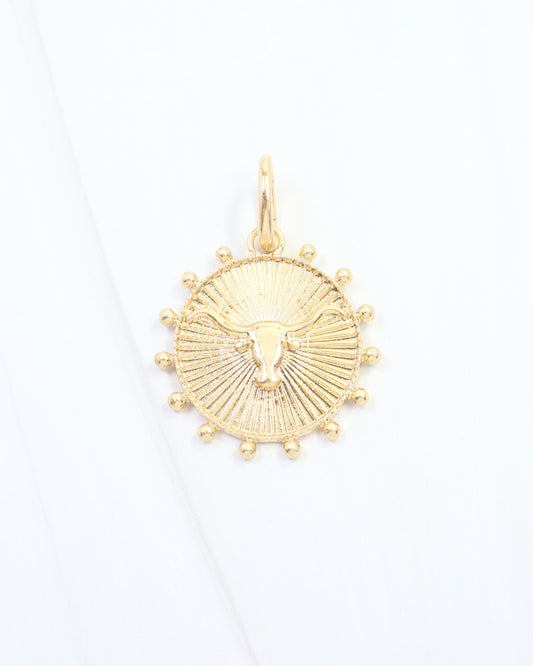Carmen Coin Charm Bull Worn Gold