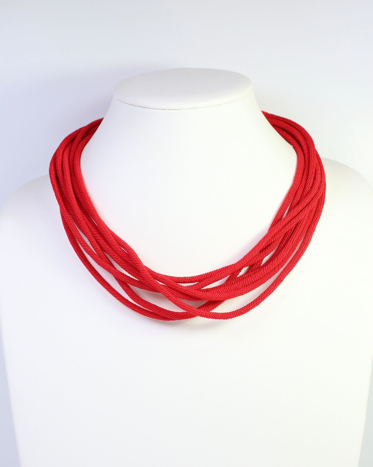 Cranston Layered Cord Necklace Red