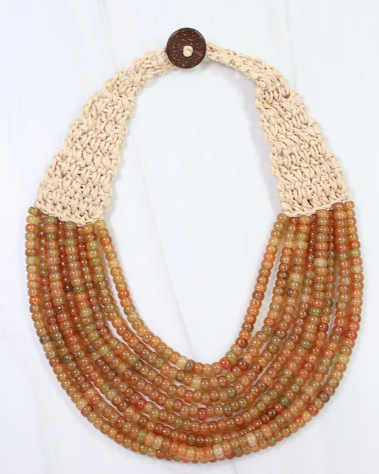 Ironwood Multi Layered Beaded Necklace Tortoise