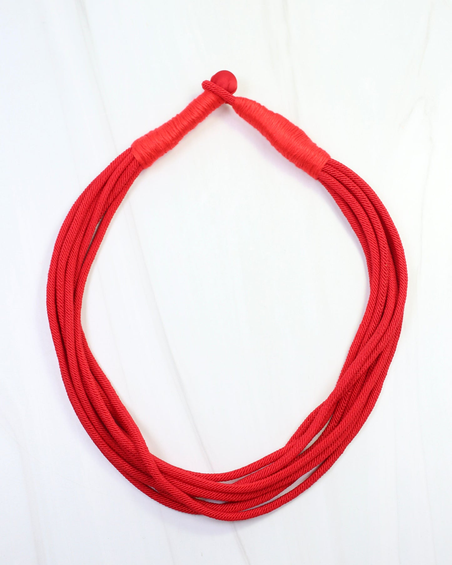 Cranston Layered Cord Necklace Red