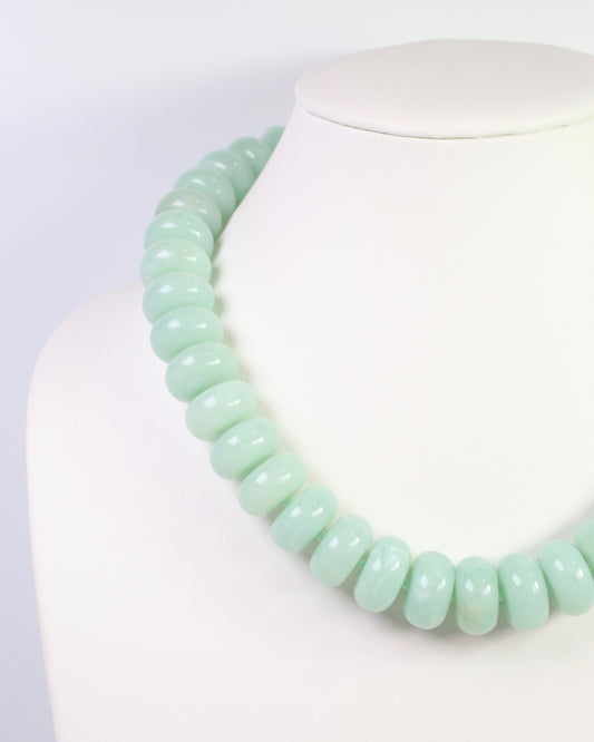 Pipestone Marble Beaded Necklace Mint