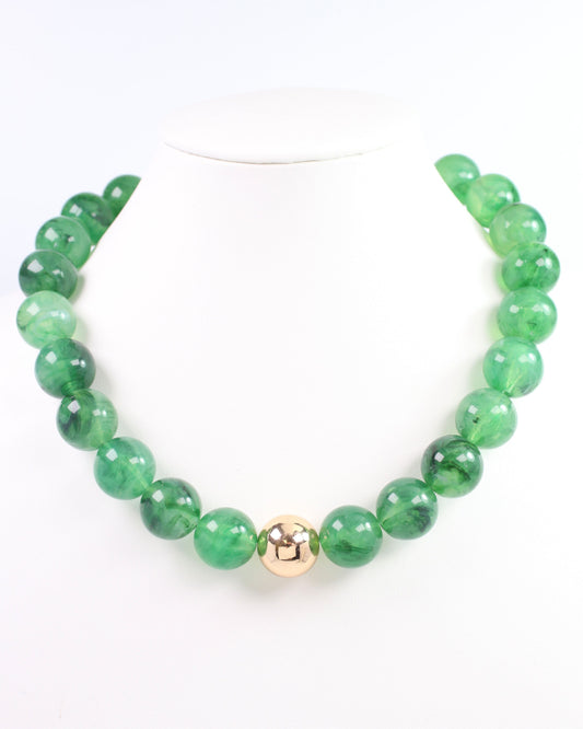 James Beaded  Necklace Green