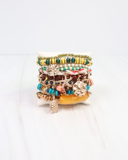 Wooster Beaded Stretch Bracelet Set Multi