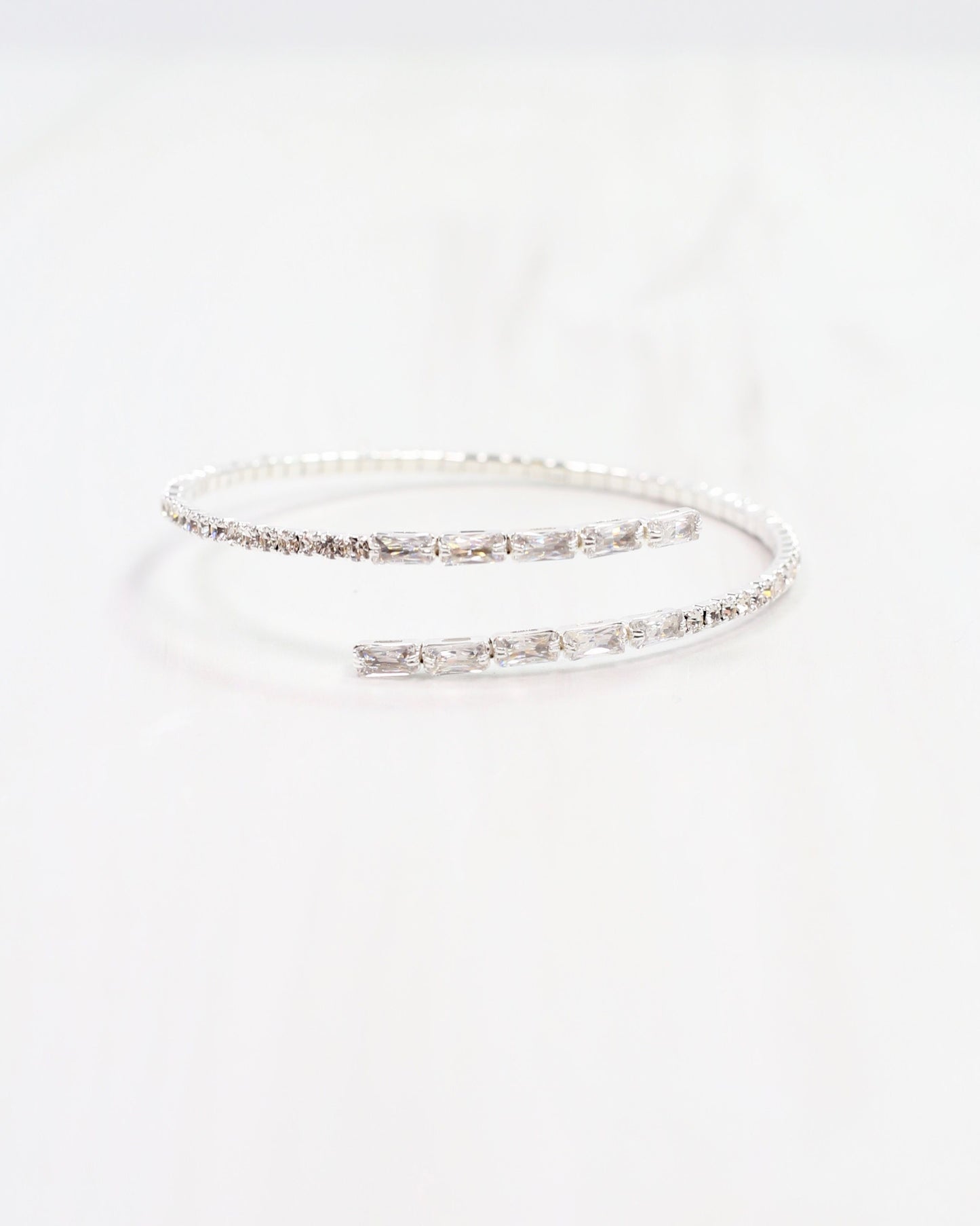 Hoover CZ Stretch Bracelet Silver