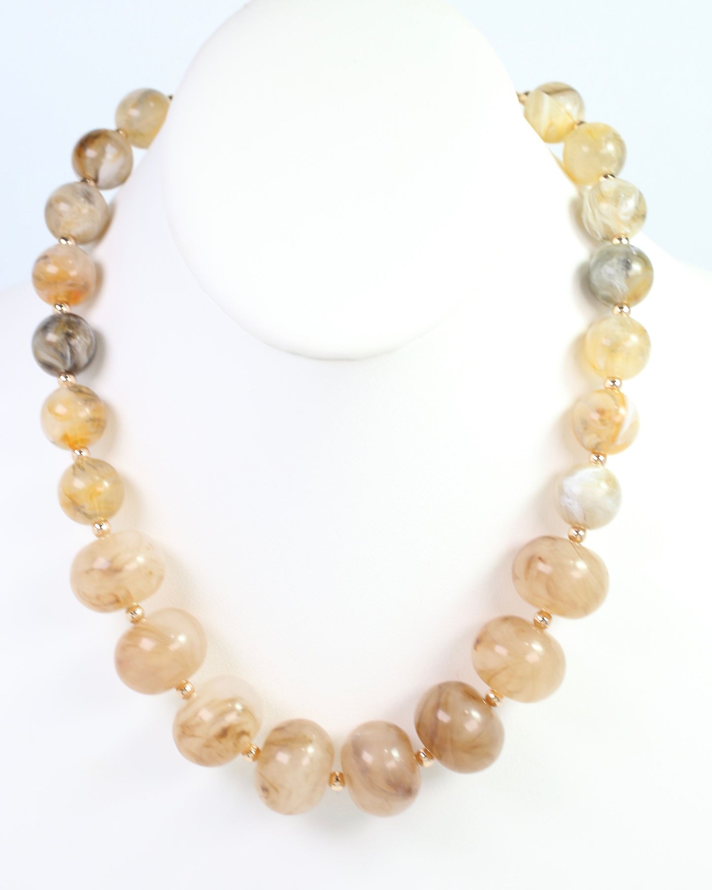 Shelton Chunky Bead Necklace Natural Multi