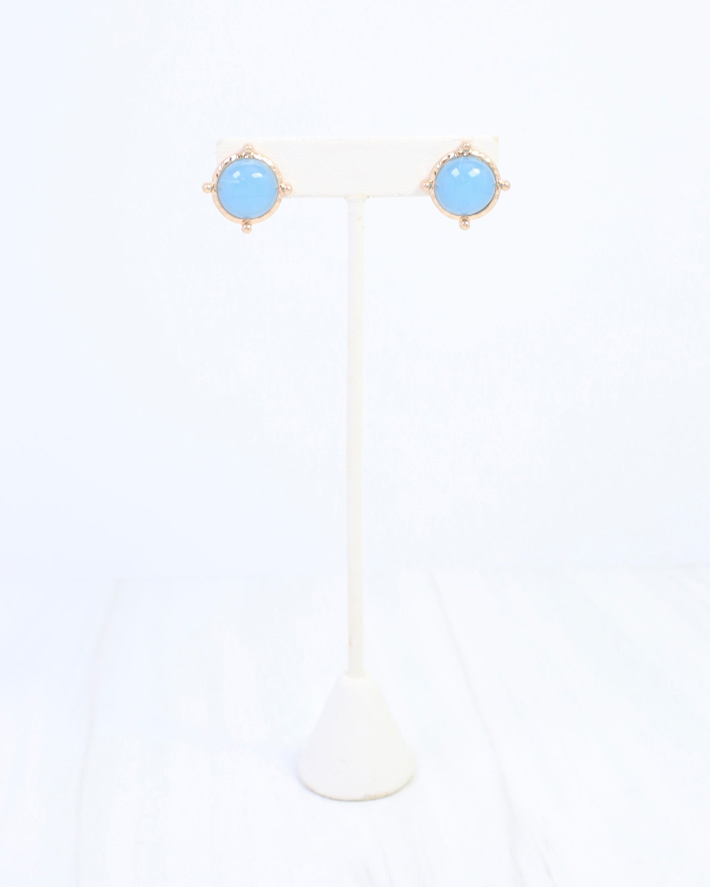 Florissant Round Post Earring Baby Blue