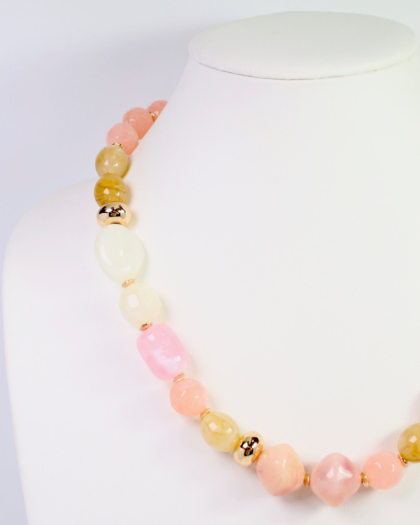 Ambridge Stone Beaded Necklace Pink Multi